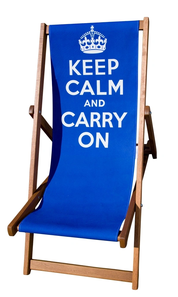  Keep - Calm - And - Carry - On - Deckchair - Blue -  Med
