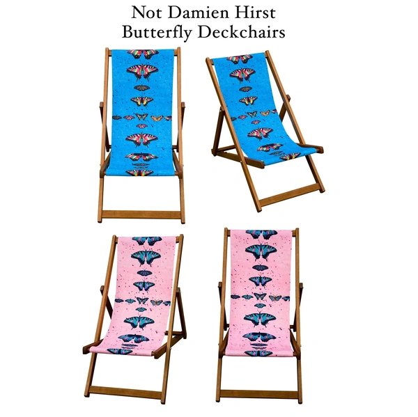  Not Damien Hirst Butterfly Deckchairs Copy